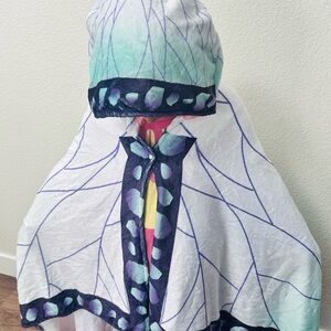 Demon Slayer Kochou Shinobu Hooded Cape Blanket Anime